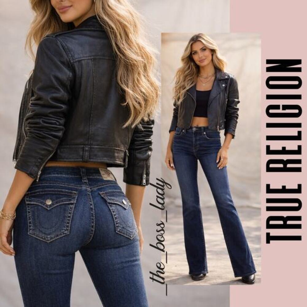 True Religion bootcut jean mid-rise stretchy pants 33